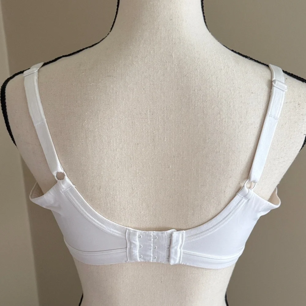 Warner's White Floral Lace Underwire Bra 36DD (E)